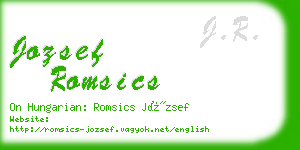 jozsef romsics business card